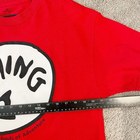 Universal studios Dr Suess Thing 1 Tshirt Sz Lg Red Islands Of adventure Cat Hat - Picture 5 of 7
